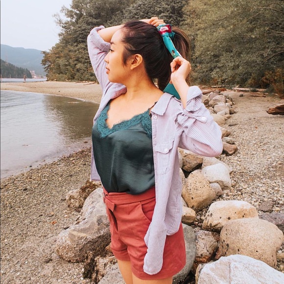 Tops - Silk Green Camisole